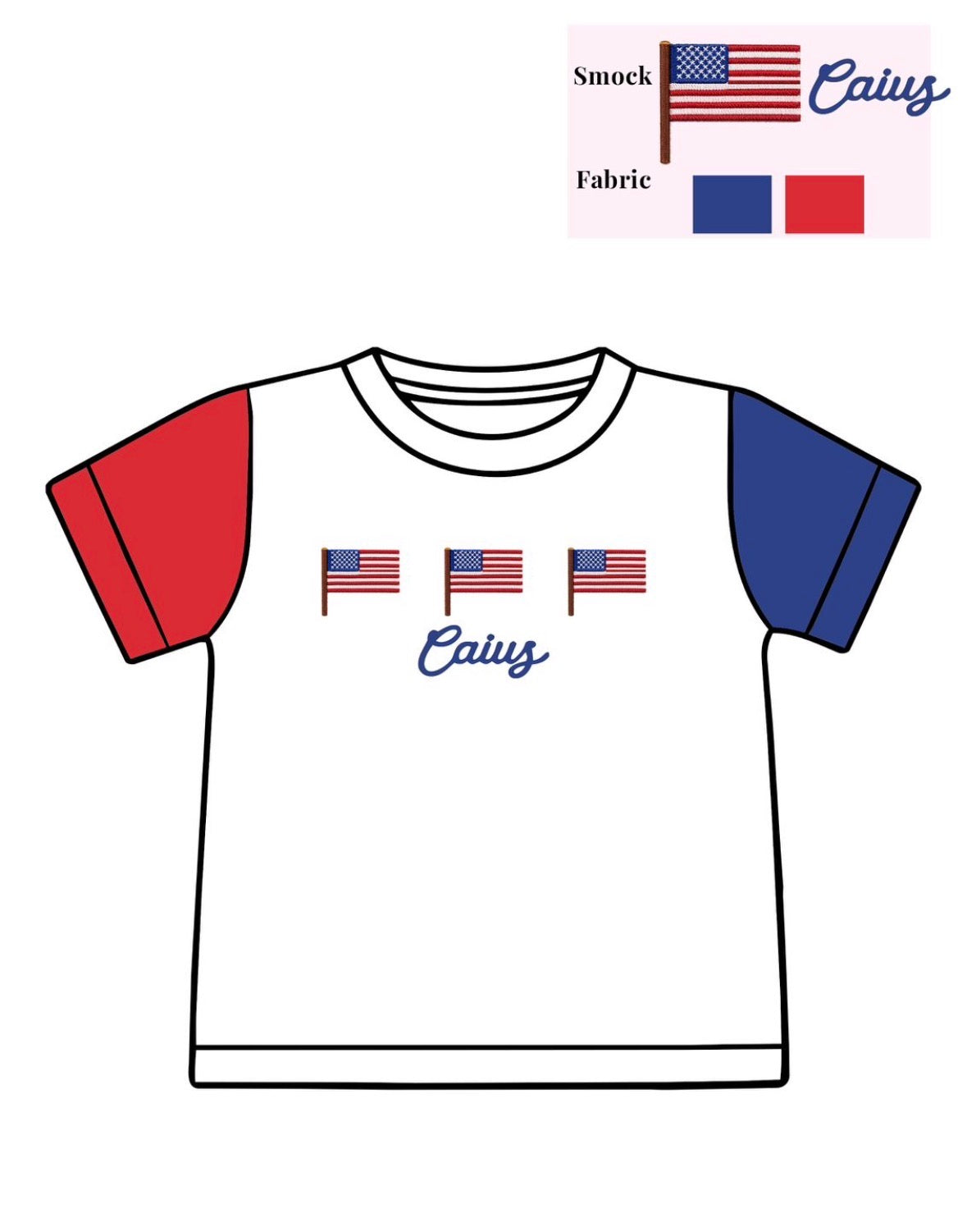 Boys Color block T shirt French Knot