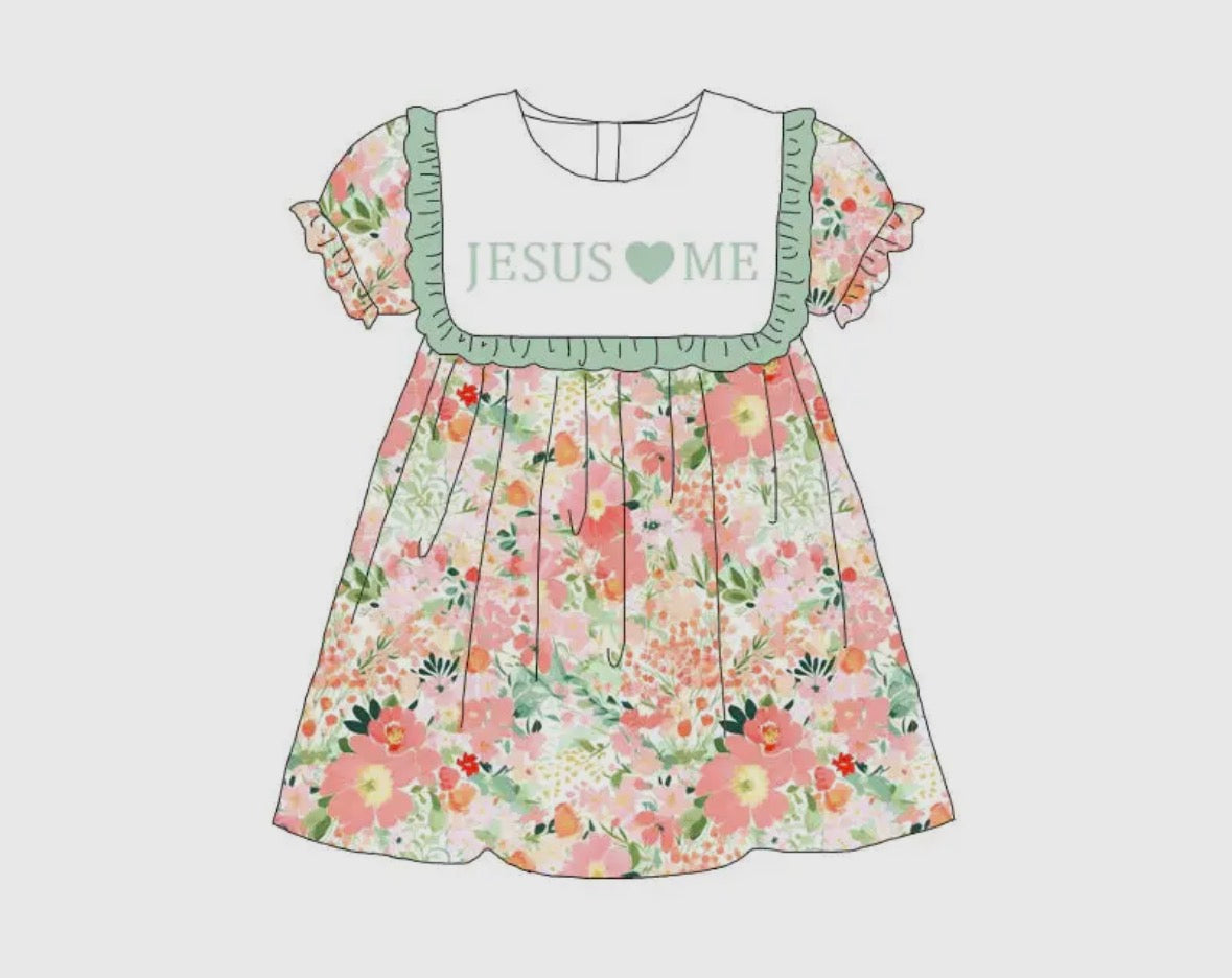 Jesus 💚 Me floral dress Preorder