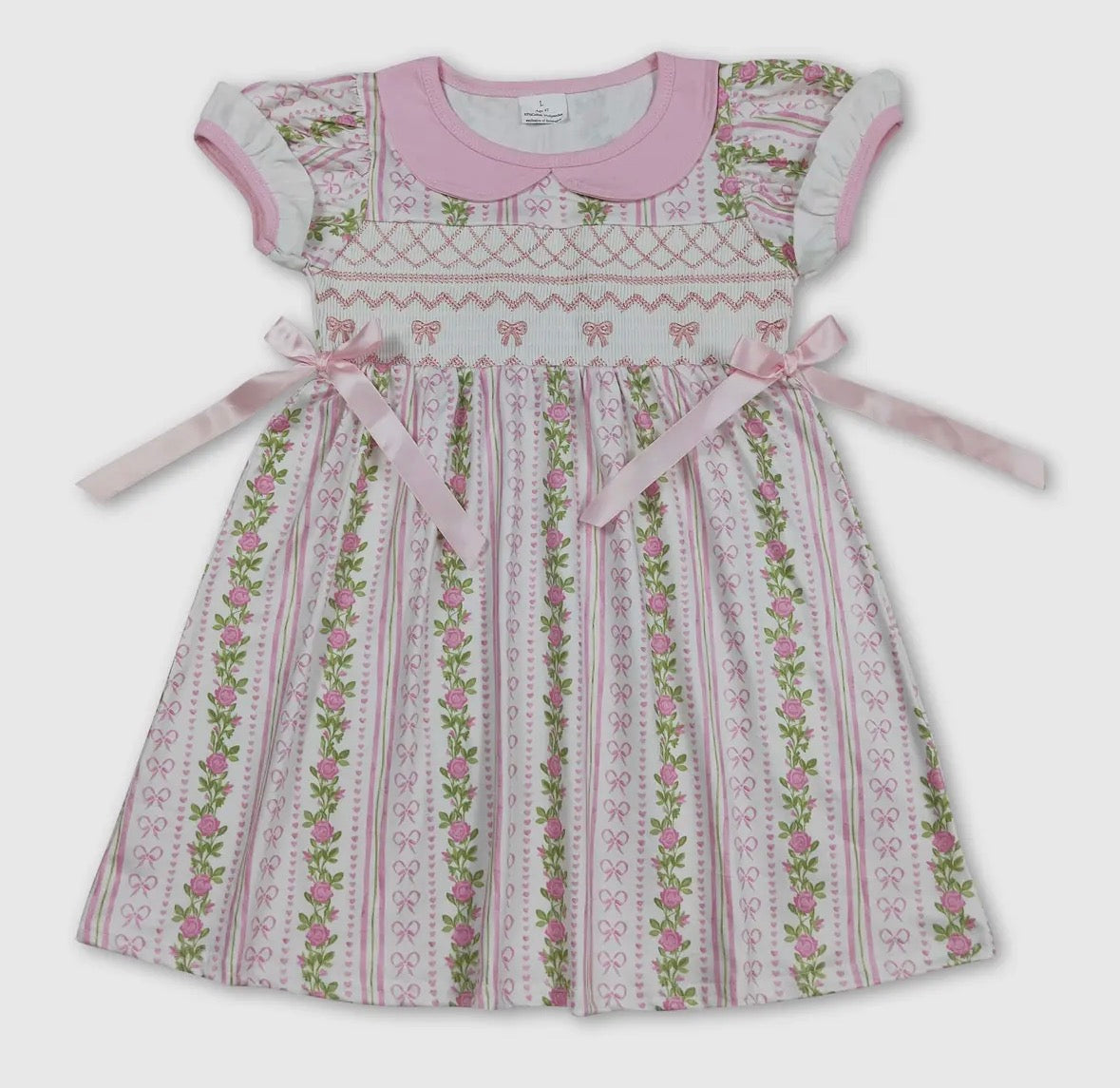 🎀 Pink Bow Smocked Dress 🎀
