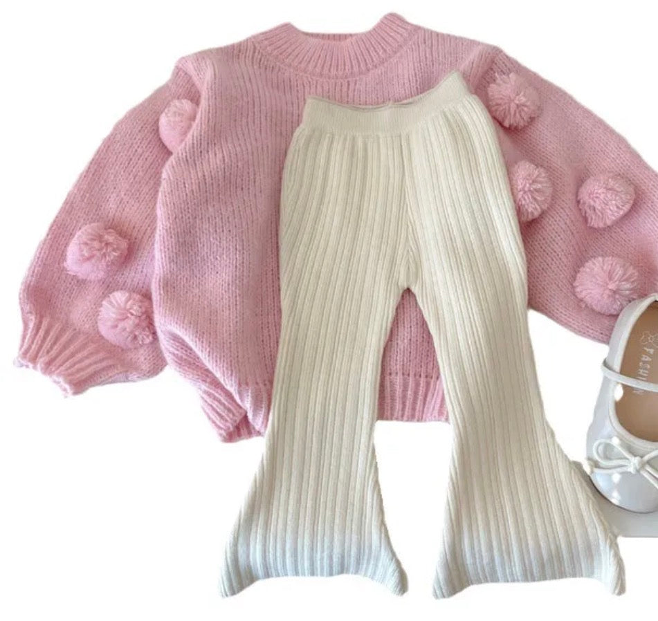 Cozy Chic Pom-Pom Sweater Set