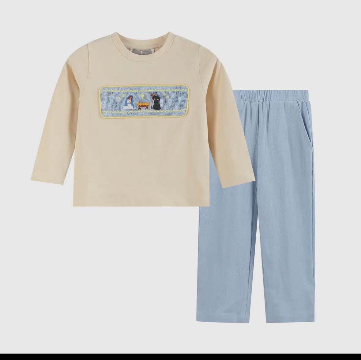 Boys Nativity Smocked set