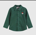 Boys Corduroy Button down Santa shirt