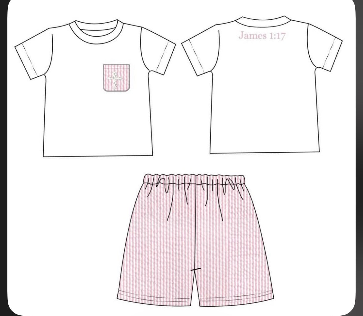 Boys Seersucker Short Set
