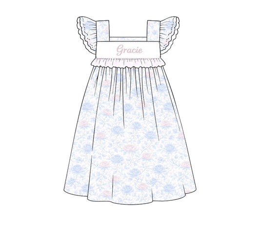 Custom Name Hand smock dress
