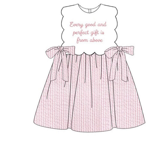 Seersucker Girls Dress