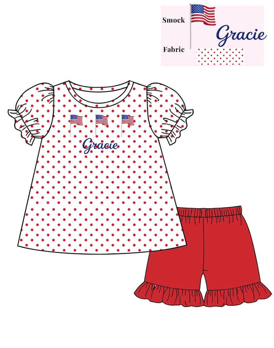 French Kot custom name short set