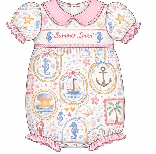 Summer Lovin Hand smocked bubble